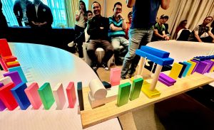 Team building activity Singapore - Domino collaboration setup