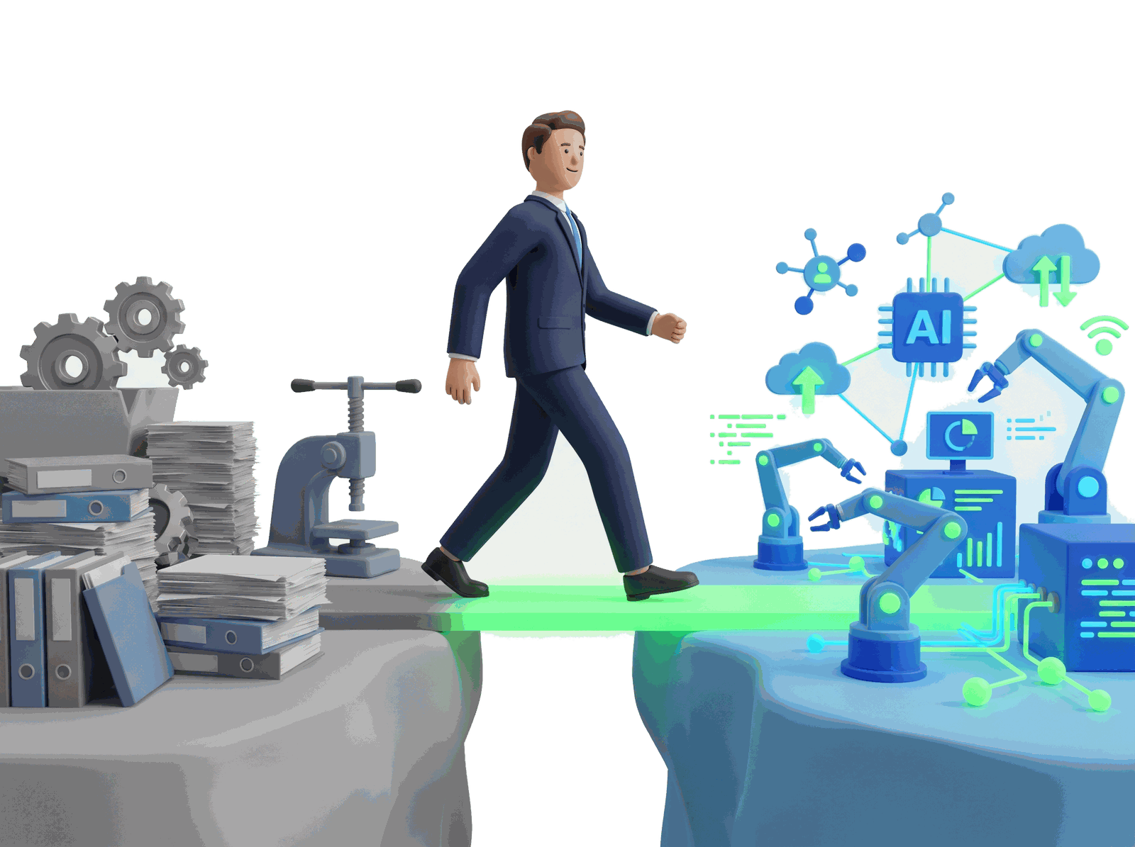 Stepping from outdated manual work into an AI-powered Industry 4.0 landscape