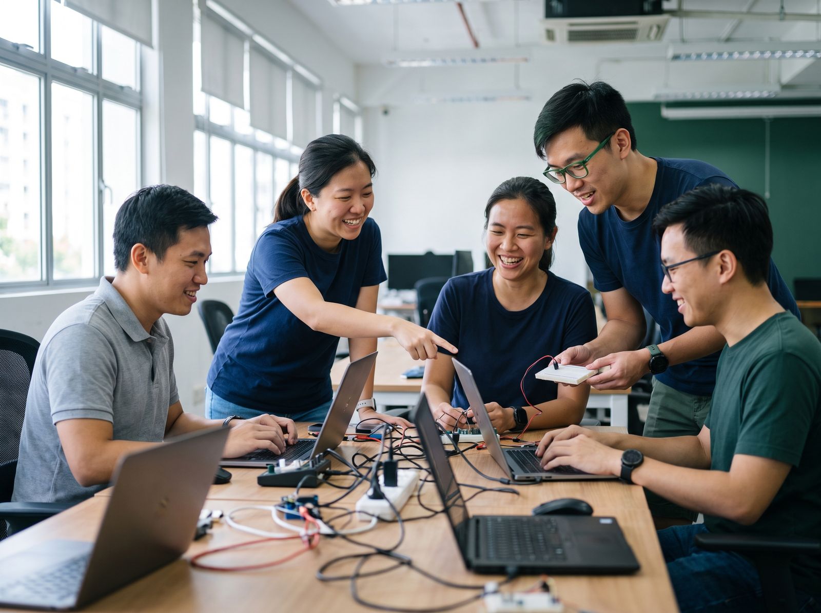 Creators building apps with AI in a Vibe Coding workshop in Singapore